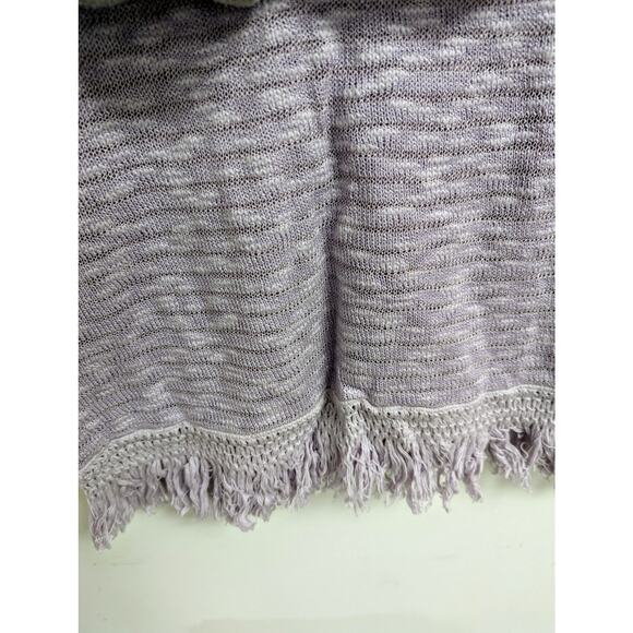 Anthropologie Callahan Acadia Sweater Dress Midi Macrame Hem Lavender Large - Picture 8 of 11